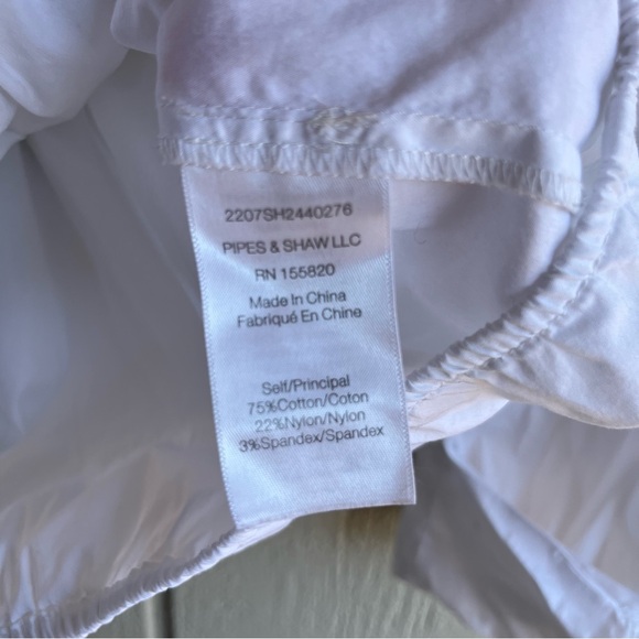 Veronica Beard White Cotton Wrap Blouse Long Sleeves Size 6 - Picture 8 of 8